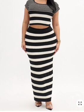 BNWT Crop + Maxi Striped set